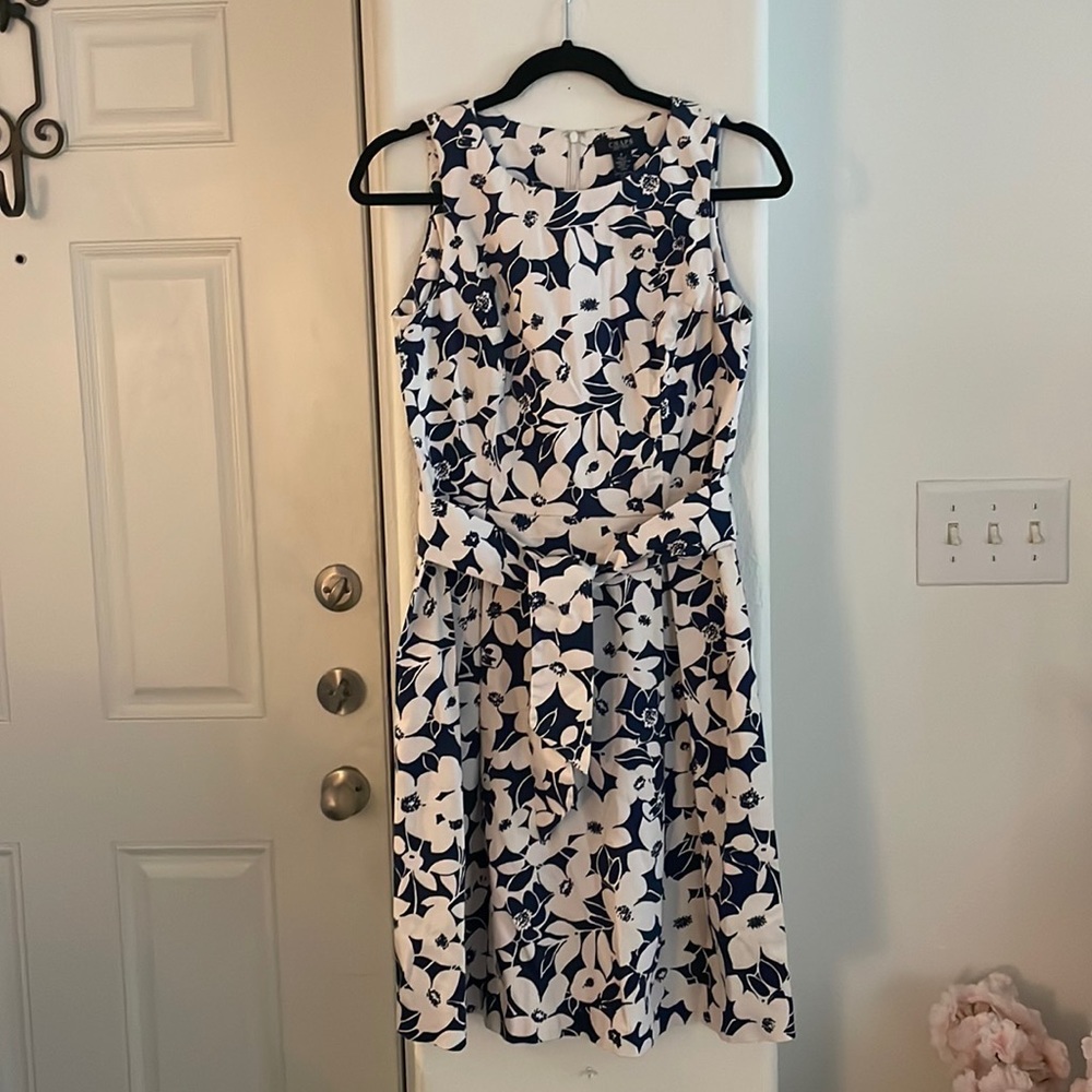 Chaps Sleeveless Floral Dress Size 6